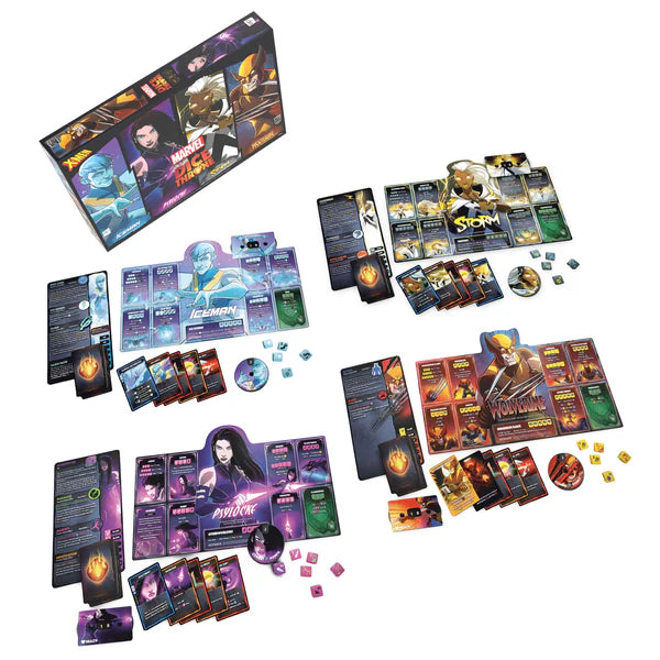 Marvel Dice Throne: X-men - Iceman, Psylocke, Storm, and Wolverine