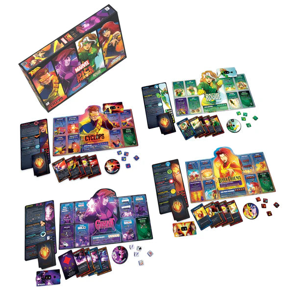 Marvel Dice Throne: X-men - Cyclops, Gambit, Rogue and Jean Grey