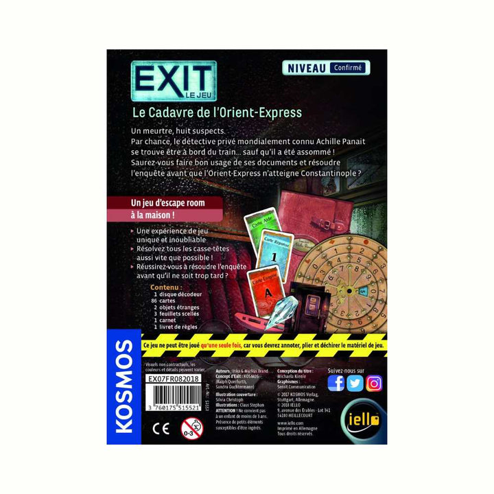 Exit Le Cadavre de l'orient Express - L'As des jeux - Boutique de jeux