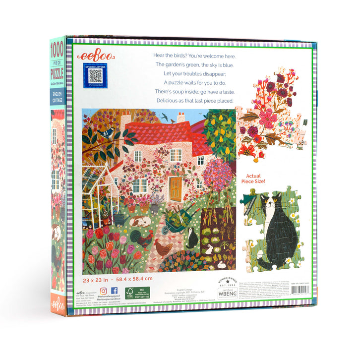English Cottage eeBoo square puzzle 1000 pcs Achat en ligne à L'As des jeux
