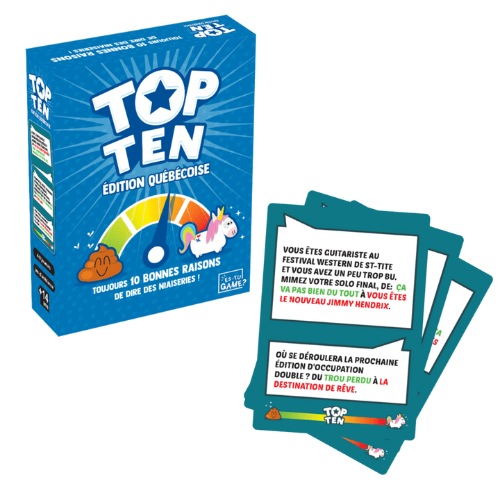 Top Ten - Éd. québécoise, jeu de société de party - Achat en ligne