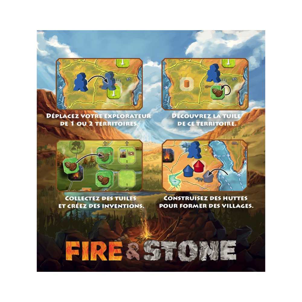 Fire & Stone: jeu de société stratégie | Achat en ligne Canada