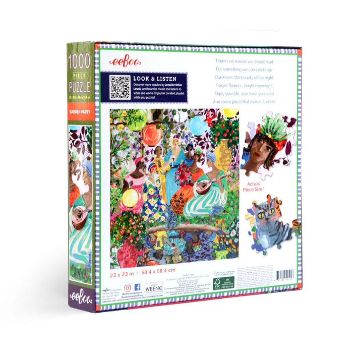 Garden Party eeBoo square puzzle 1000 pcs Achat en ligne à L'As des jeux