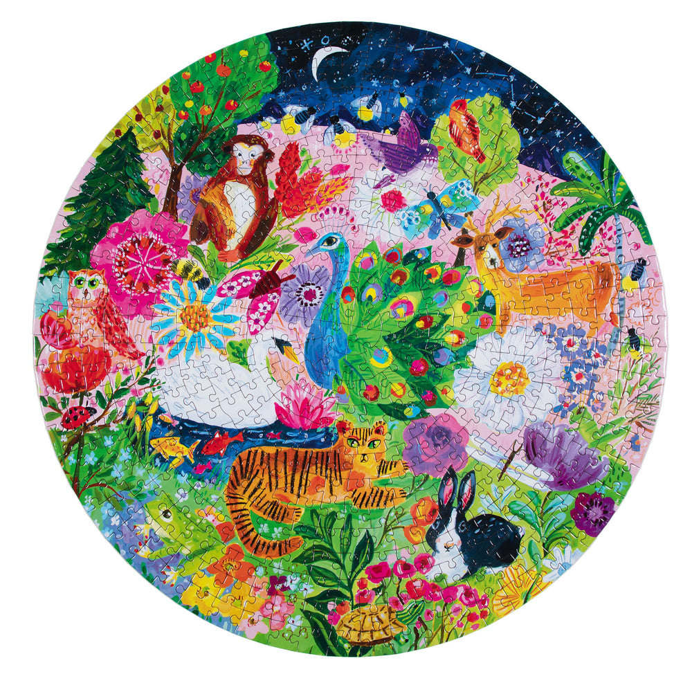 Garden Sanctuary eeBoo round puzzle 500 pcs Achat en ligne à L'As des jeux