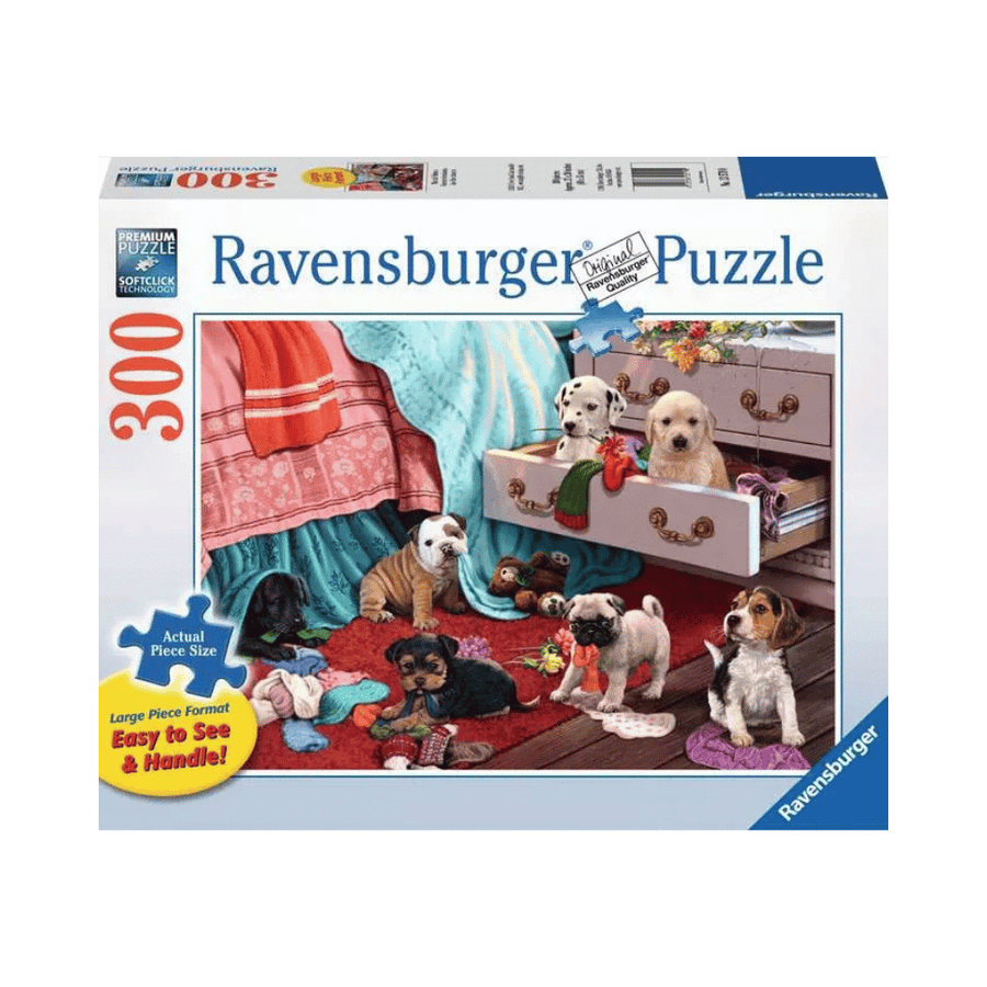 Ravensburger children's Puzzle Mischief Makers 300 pcs | Chiots polissons