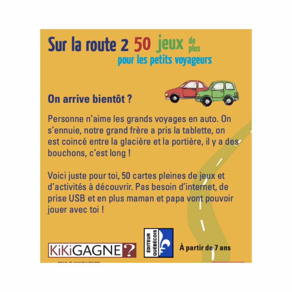 Sur la route 2-50 Jeux pour petits voyageurs, jeu de société familial
