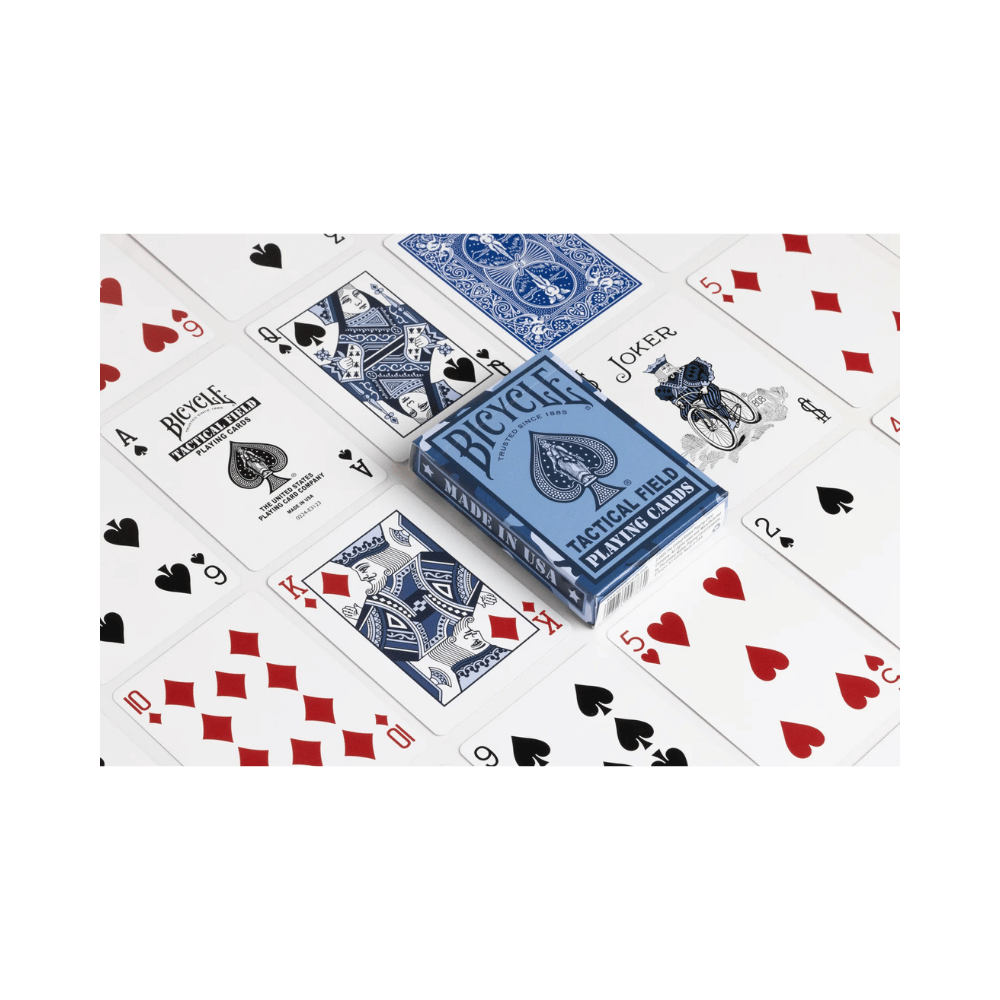 Cartes à jouer Bicycle Tactical Field - Bleu marin