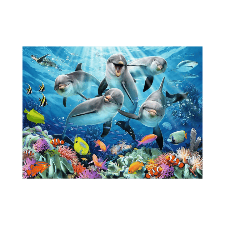 Dolphins in the Coral Reef (500 pc)