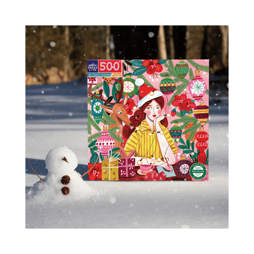 Ms. Santa's Reindeer eeboo Puzzle 500 pcs