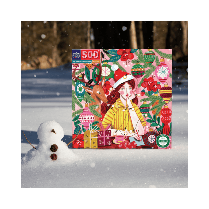 Ms. Santa's Reindeer eeboo Puzzle 500 pcs