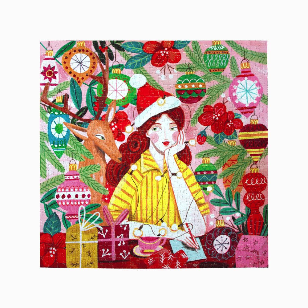 Ms. Santa's Reindeer eeboo Puzzle 500 pcs