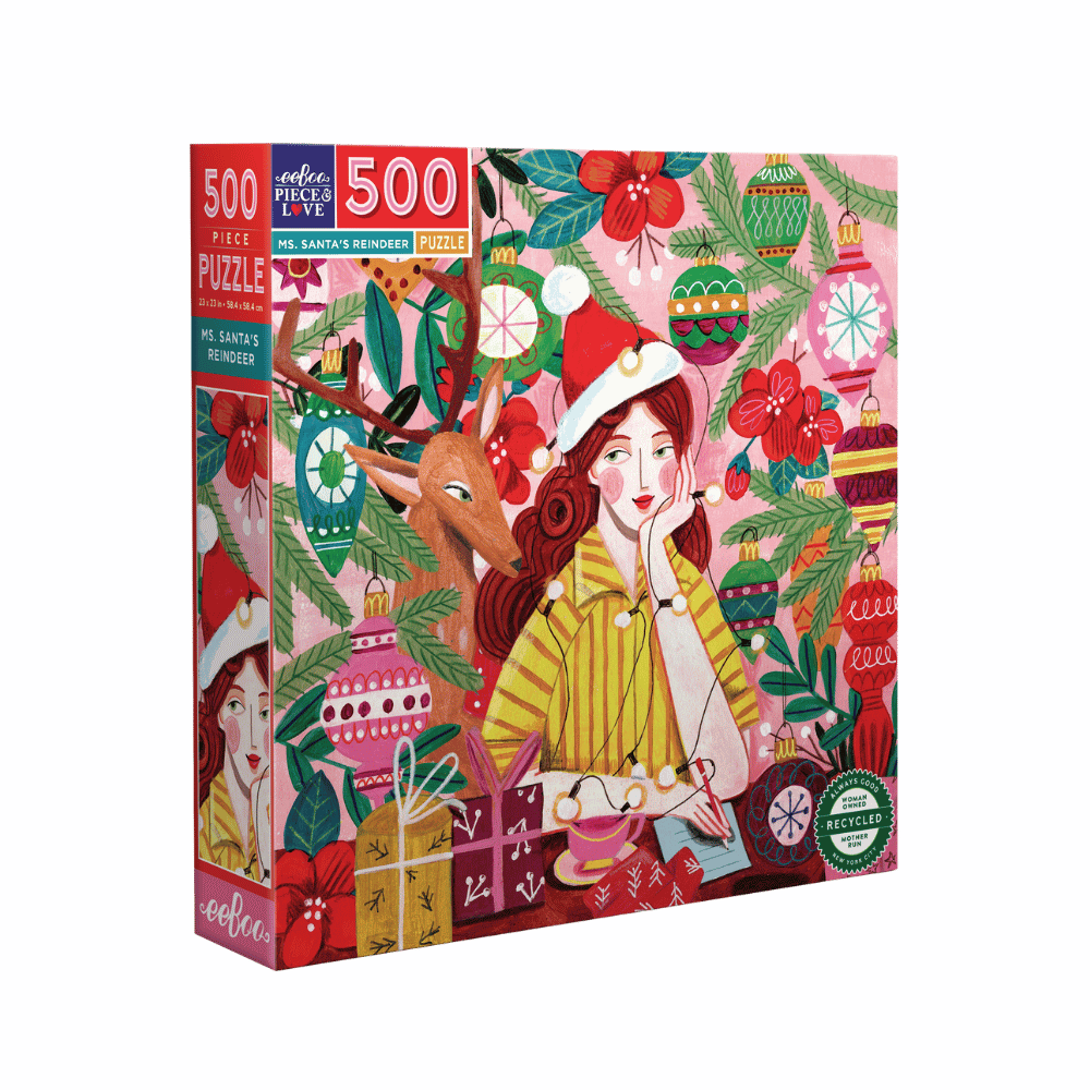 Ms. Santa's Reindeer eeboo Puzzle 500 pcs