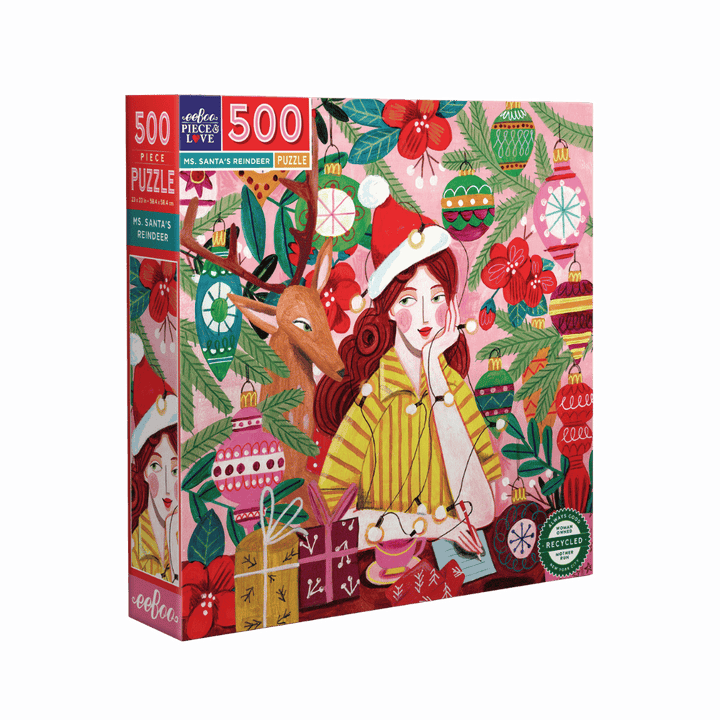 Ms. Santa's Reindeer eeboo Puzzle 500 pcs