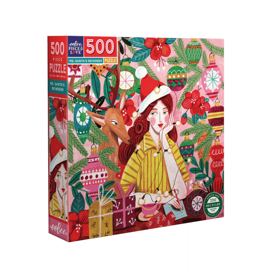Ms. Santa's Reindeer eeboo Puzzle 500 pcs