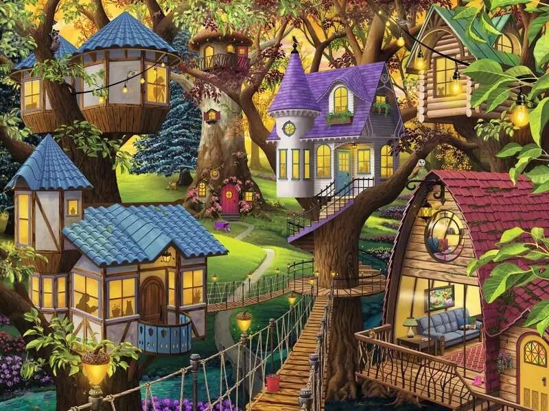 Twilight in the Treetops casse-tête Ravensburger Puzzle 1500 pcs