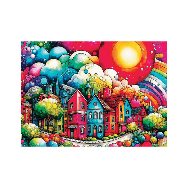Avenue colorée | Chromatic Lane casse-tête JACAROU Puzzle 1000 pcs