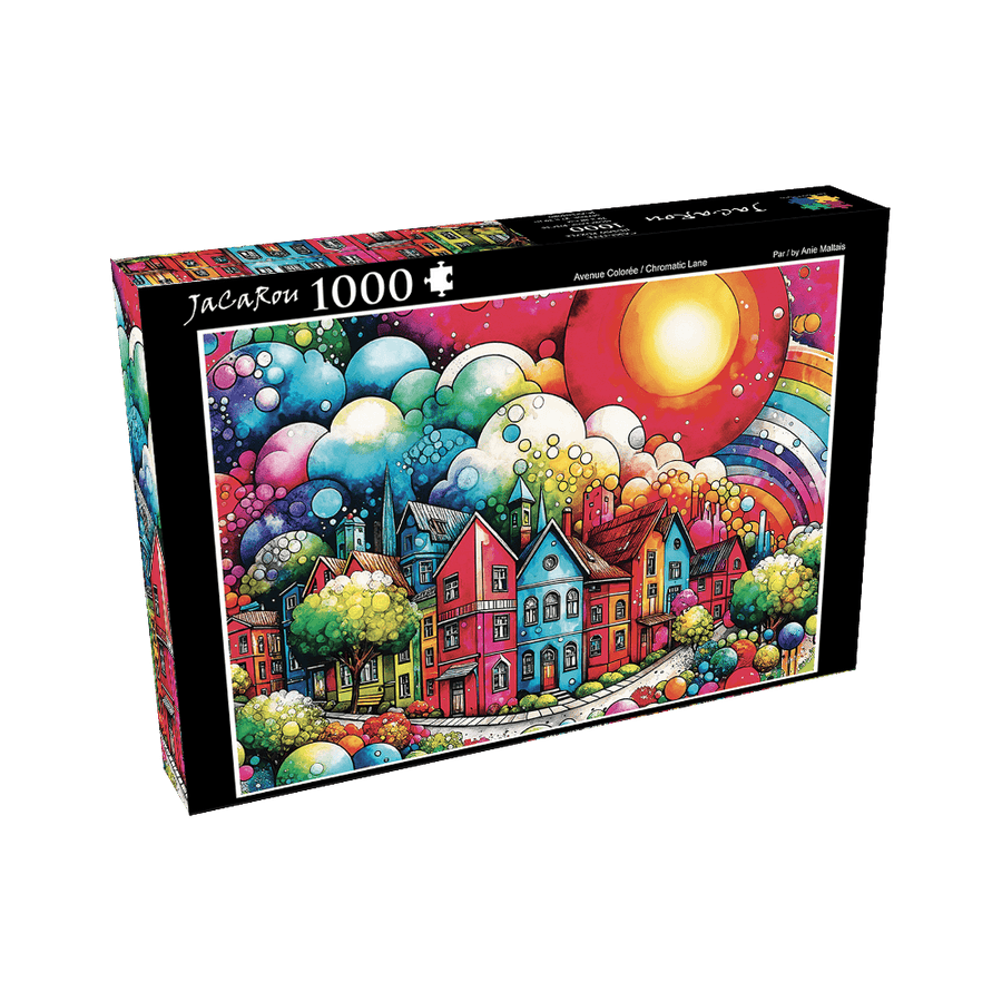 Avenue colorée | Chromatic Lane casse-tête JACAROU Puzzle 1000 pcs