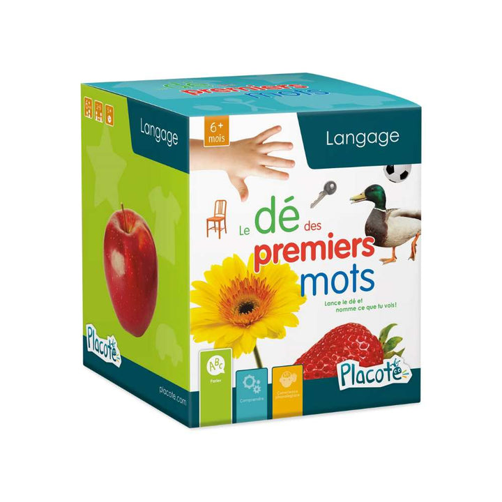Le dé des premiers mots: jeu éducatif pour enfants 6 mois +