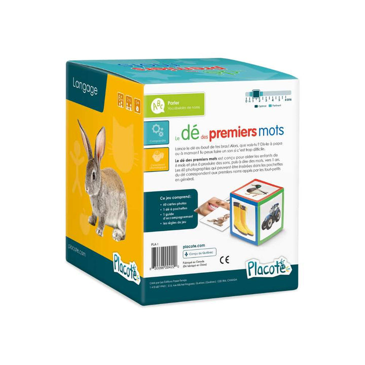 Le dé des premiers mots: jeu éducatif pour enfants 6 mois +