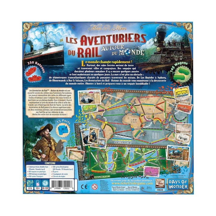 Les Aventuriers du Rail: Autour du Monde, jeu de société familial