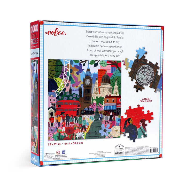 London Life eeBoo square puzzle 1000 pcs