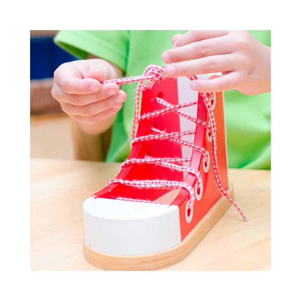Mon soulier à lacer en bois: jouet enfant | Achat en ligne Canada