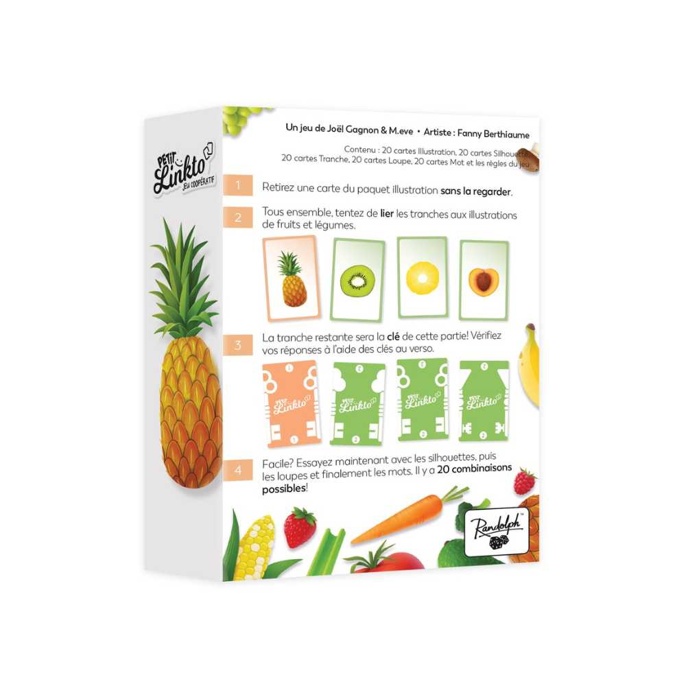 Petit Linkto: Fruits & légume, jeu de société coop pour enfants 2 ans