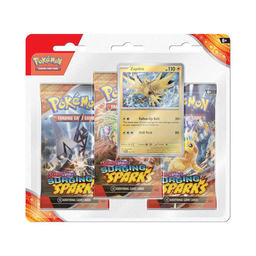 Pokémon - Surging Spark: 3-Pack Blister