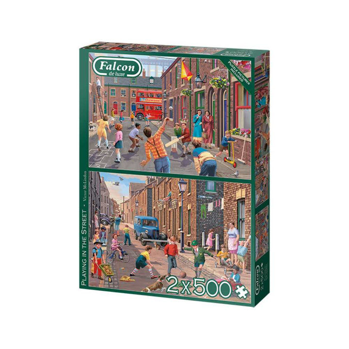 Puzzle Falcon de Luxe Playing in the Streets Victor McLindon 2x500 pcs