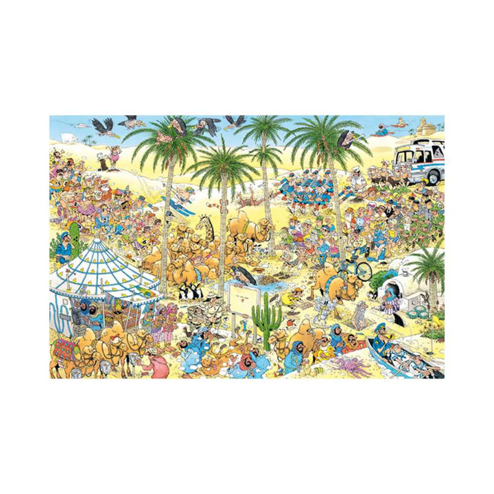 Puzzle Jumbo L'oasis de Jan van Haasteren 1000 pcs