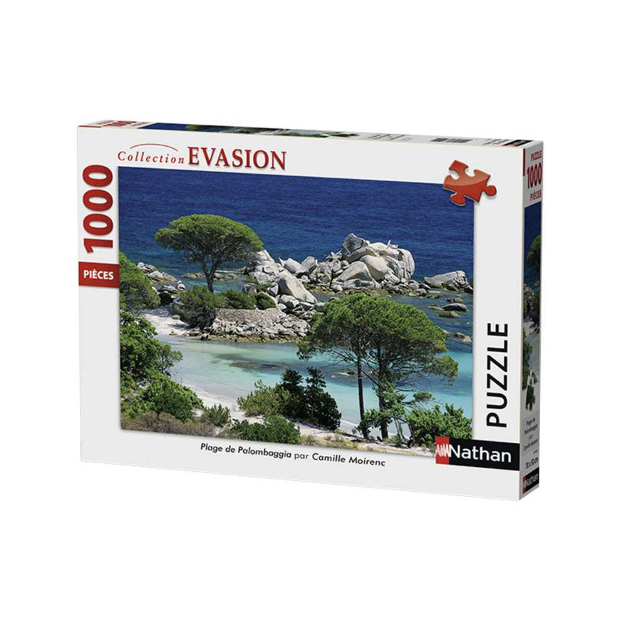 Puzzle Nathan Collection Evasion Plage de Palombaggia, Corse Sud 1000