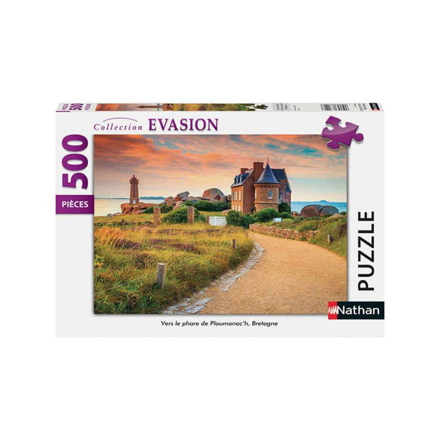Puzzle Nathan Collection Evasion Vers le phare de Ploumanac’h Bretagne