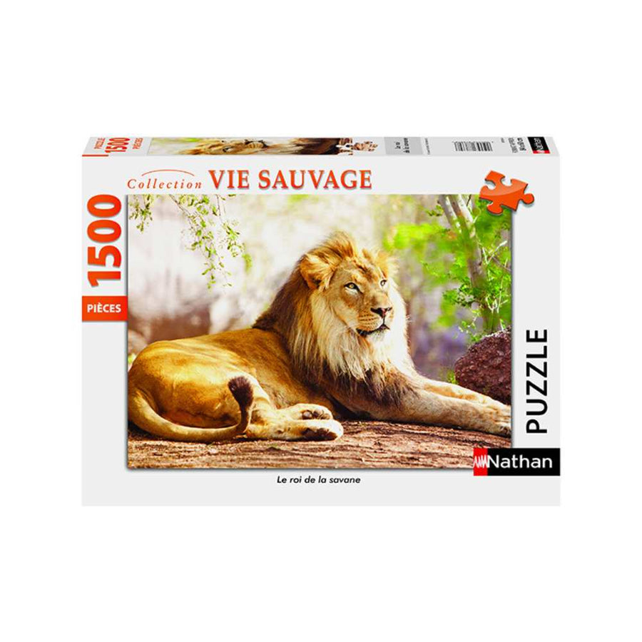 Puzzle Nathan Collection Vie sauvage: Le roi de la savane 1500 pcs