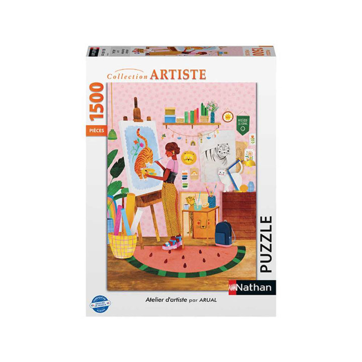 Puzzle Nathan Collection artiste Atelier d'artiste d'Arual 1500 pcs