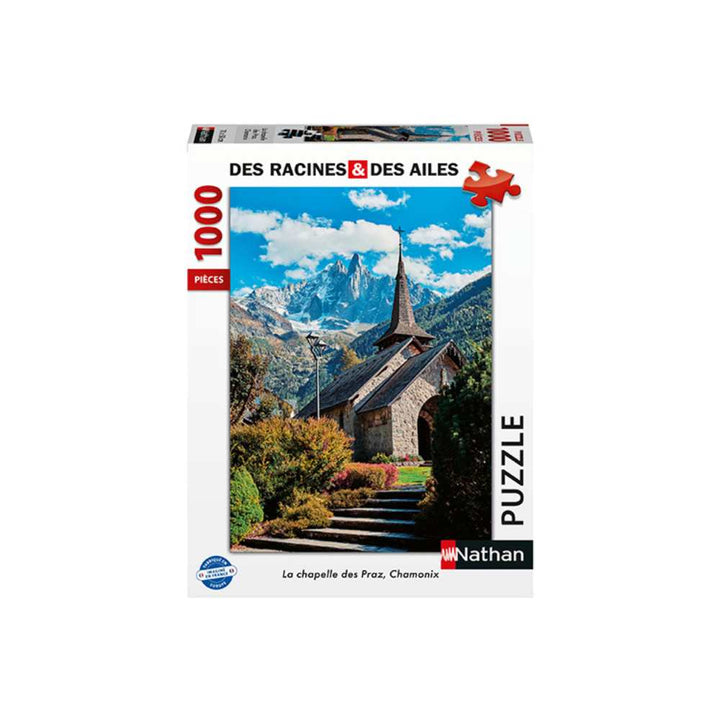 Puzzle Nathan Des racines et des ailes: La chapelle des Praz 1000
