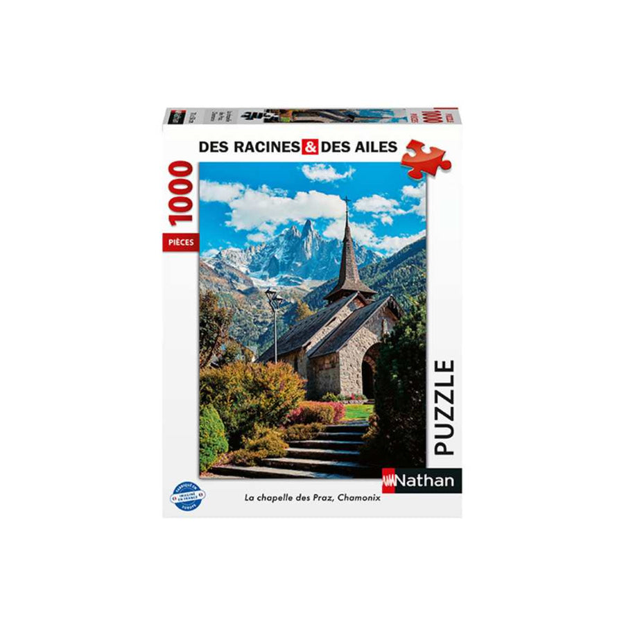 Puzzle Nathan Des racines et des ailes: La chapelle des Praz 1000