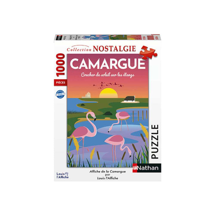Puzzle Nathan Nostalgie: Affiche de la Camargue Louis l'Affiche 1000