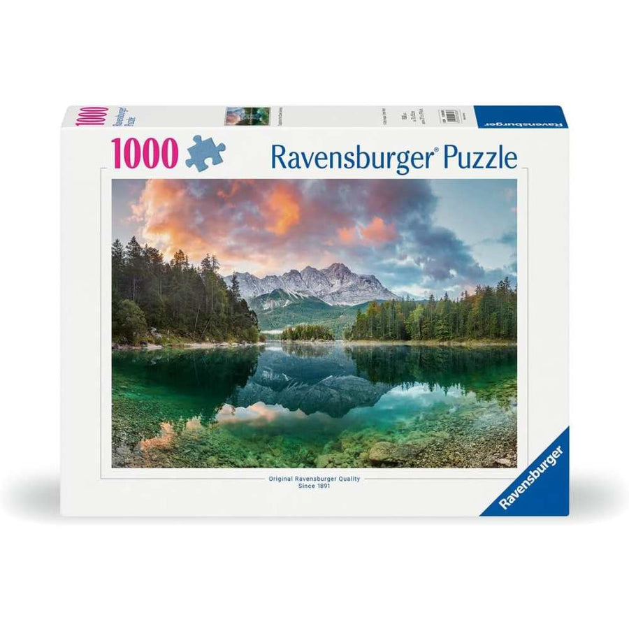 Puzzle Ravensburger Zugspitze at the Eibsee, Germany 1000 pcs