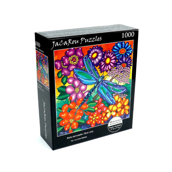 Puzzle carré JaCaRou Belle demoiselle d'Anie Maltais de 1000 pcs