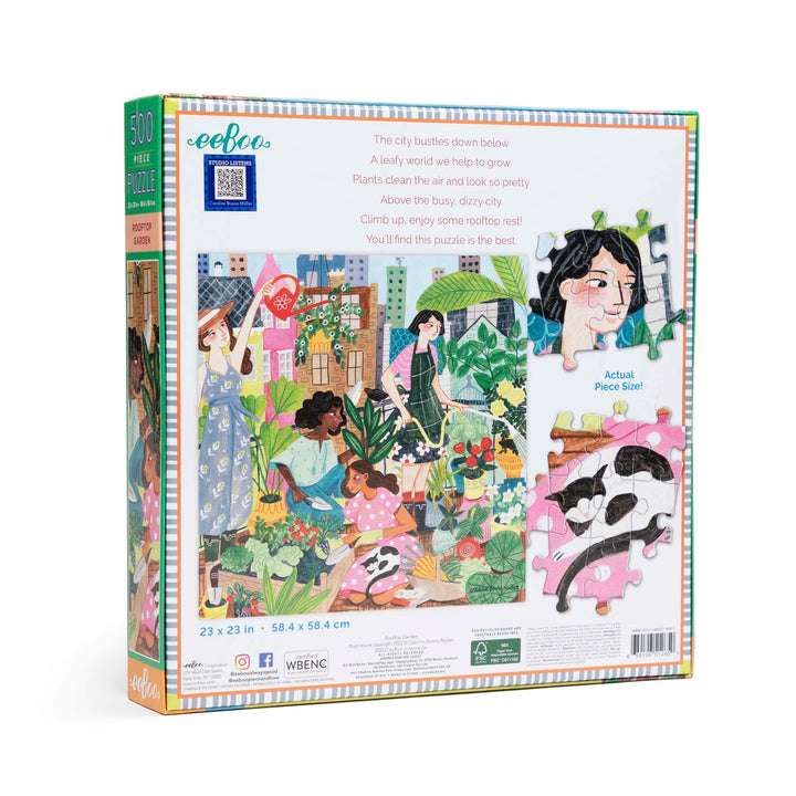 Rooftop Garden eeBoo square puzzle 500 pcs Achat en ligne à L'As des jeux