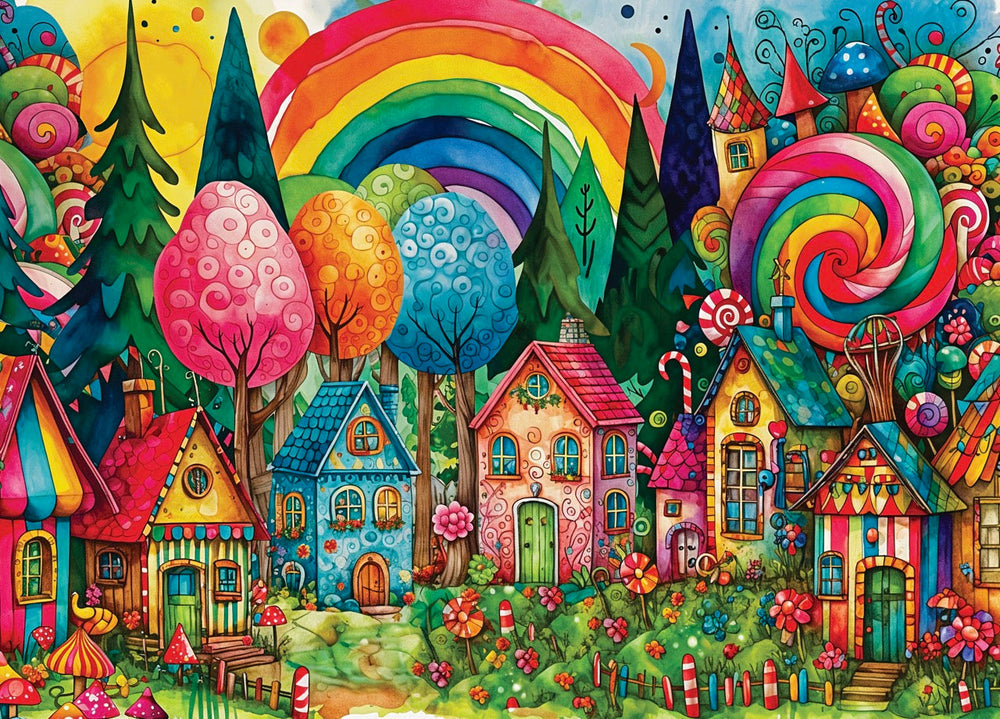 Sweet Houses in the Forest Casse-tête DELFY Puzzle 1000 pcs