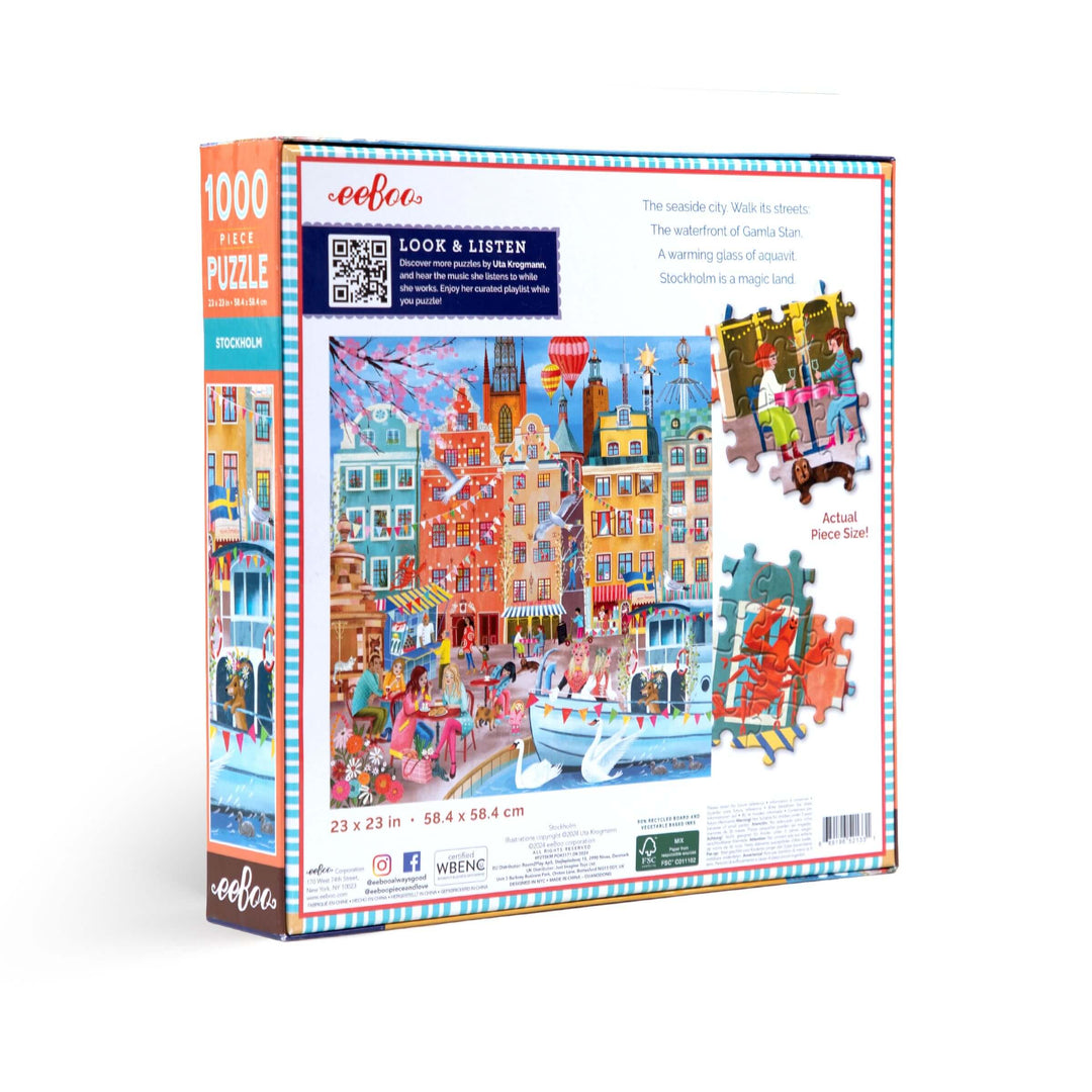 Stockholm eeBoo square puzzle 1000 pcs Achat en ligne à L'As des jeux