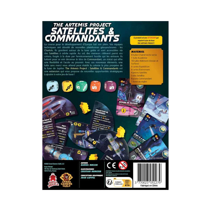 The Artemis Project : ext. Satellites et commandants: jeu de société