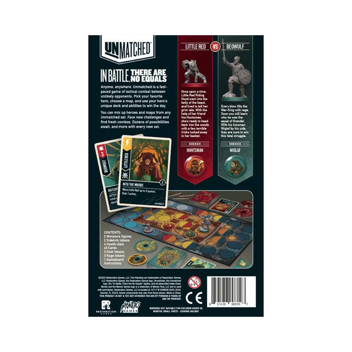 Unmatched: Little Red Riding Hood Vs. Beowulf:jeu de société stratégie
