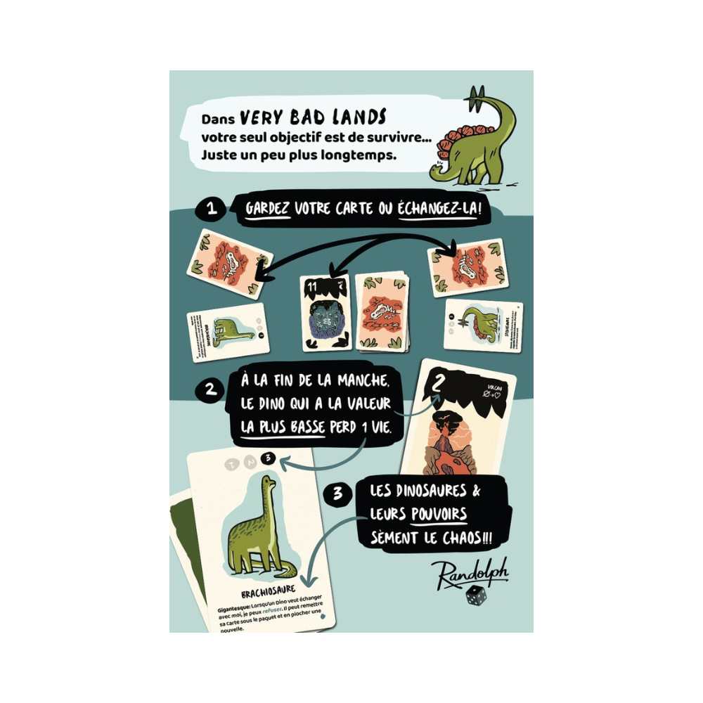 Very Bad Lands : Brachio jeu de cartes familial - Achat en ligne 