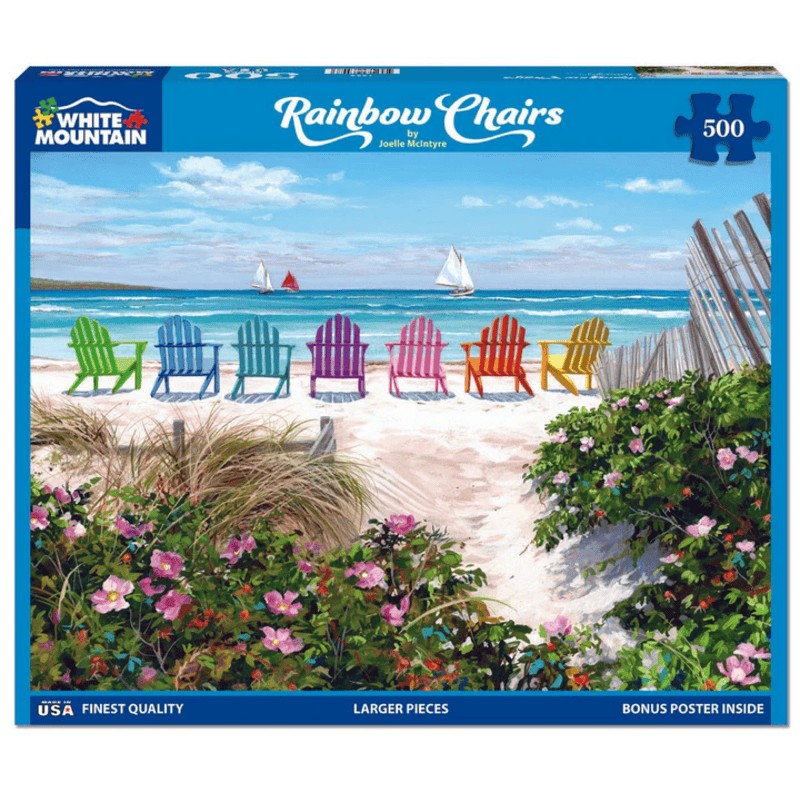 White Mountain Rainbow Chairs Puzzle