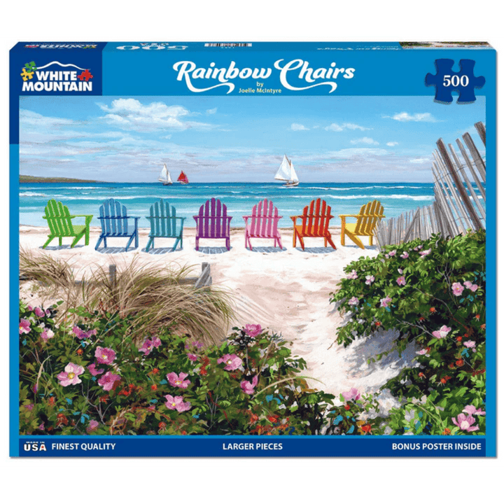 White Mountain Rainbow Chairs Puzzle