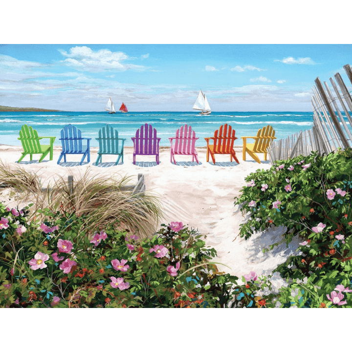 White Mountain Rainbow Chairs Puzzle