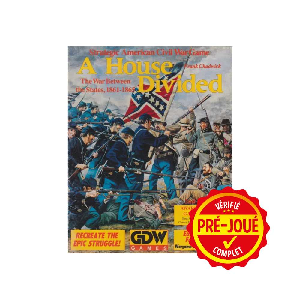 A House Divided: War Between the States 1861-65 version 1989 (pré-joué) (EN) BAZAR - Bazar - Stratégie