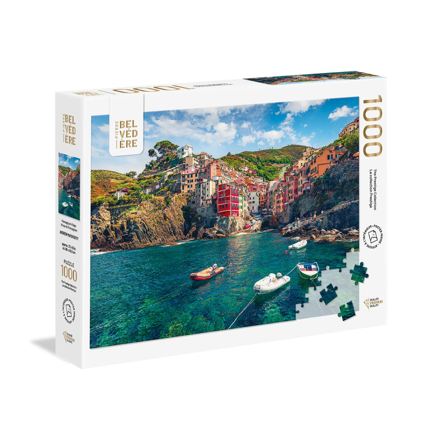 Puzzle Pierre Belvédère Village de Riomagiorre de 1000 morceaux.